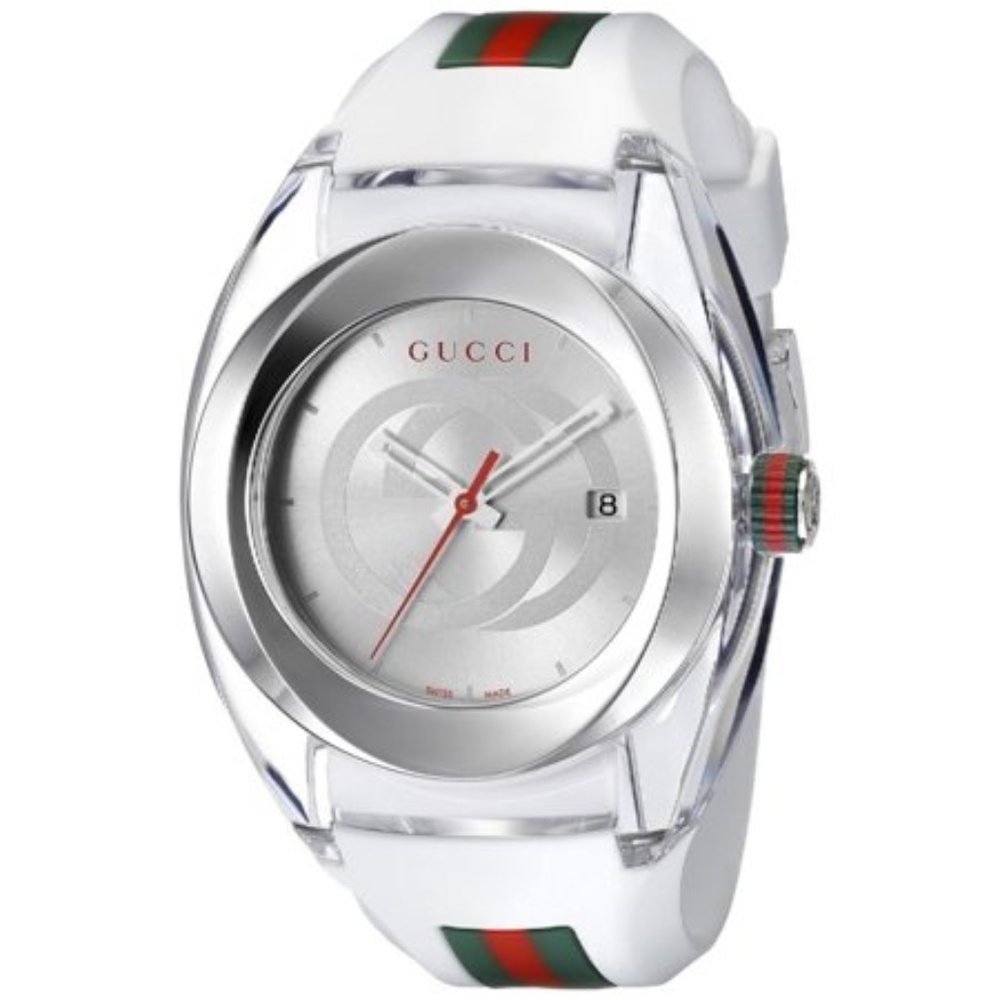 Gucci Sync XXL White Rubber Unisex Watch YA137102